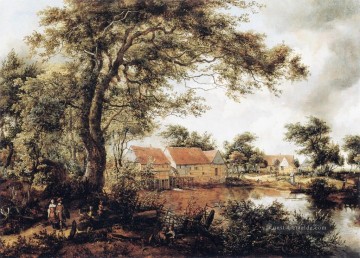 alte mühle normandie Ölbilder verkaufen - Mühle Landschaft Meindert Hobbema
